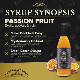 Liquid Alchemist bottle label highlights small-batch non-GMO vegan ingredients.