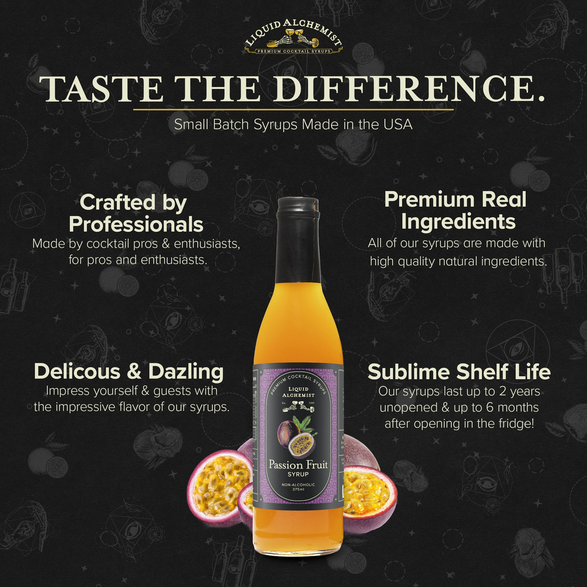 Liquid Alchemist cocktail glass with syrup pour shows hurricane-inspired drink ideas.