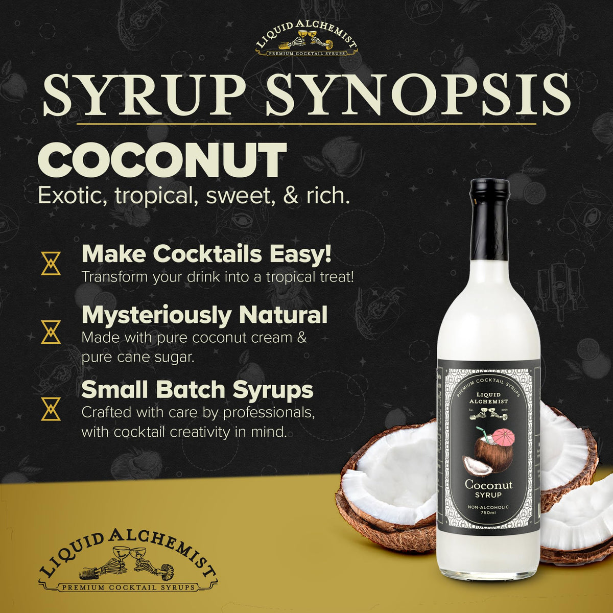 Piña Colada in progress with Liquid Alchemist Coconut Syrup