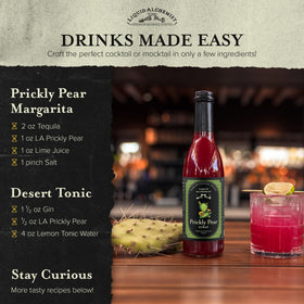 Liquid Alchemist prickly pear syrup label and branding
