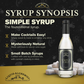 Liquid Alchemist simple syrup cocktail-glass ready for a crafted beverage at home