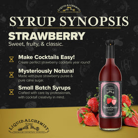 Liquid Alchemist Strawberry Syrup ingredients highlight real fruit and cane sugar