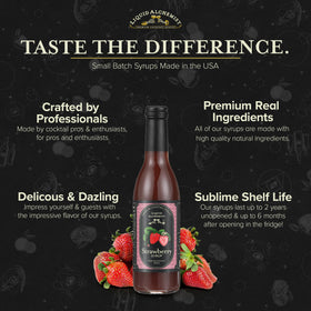 Liquid Alchemist Strawberry Syrup lemonade serve for refreshing drinks