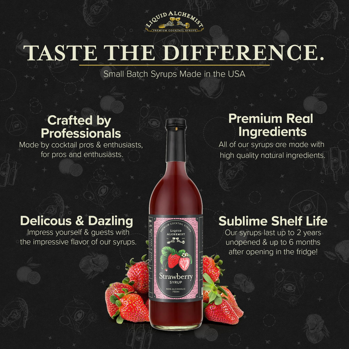 Liquid Alchemist Strawberry Syrup added to lemonade for natural flavor