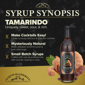 Liquid Alchemist Tamarind Syrup in a chilled glass boosts vibrant mocktails.