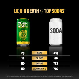 Liquid Death chilled can in fridge ready for quick, refreshing hydration.