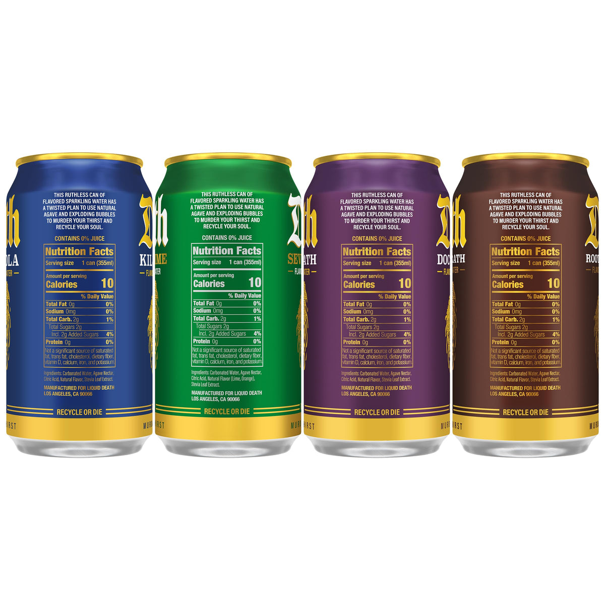 Liquid Death Cola can pairs classic cola taste with soda-level flavor and low sugar.
