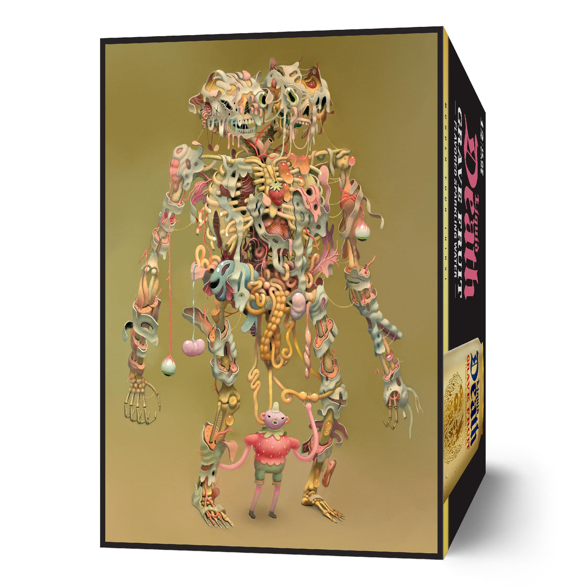 Liquid Death Grave Fruit can artwork highlights recyclable packaging