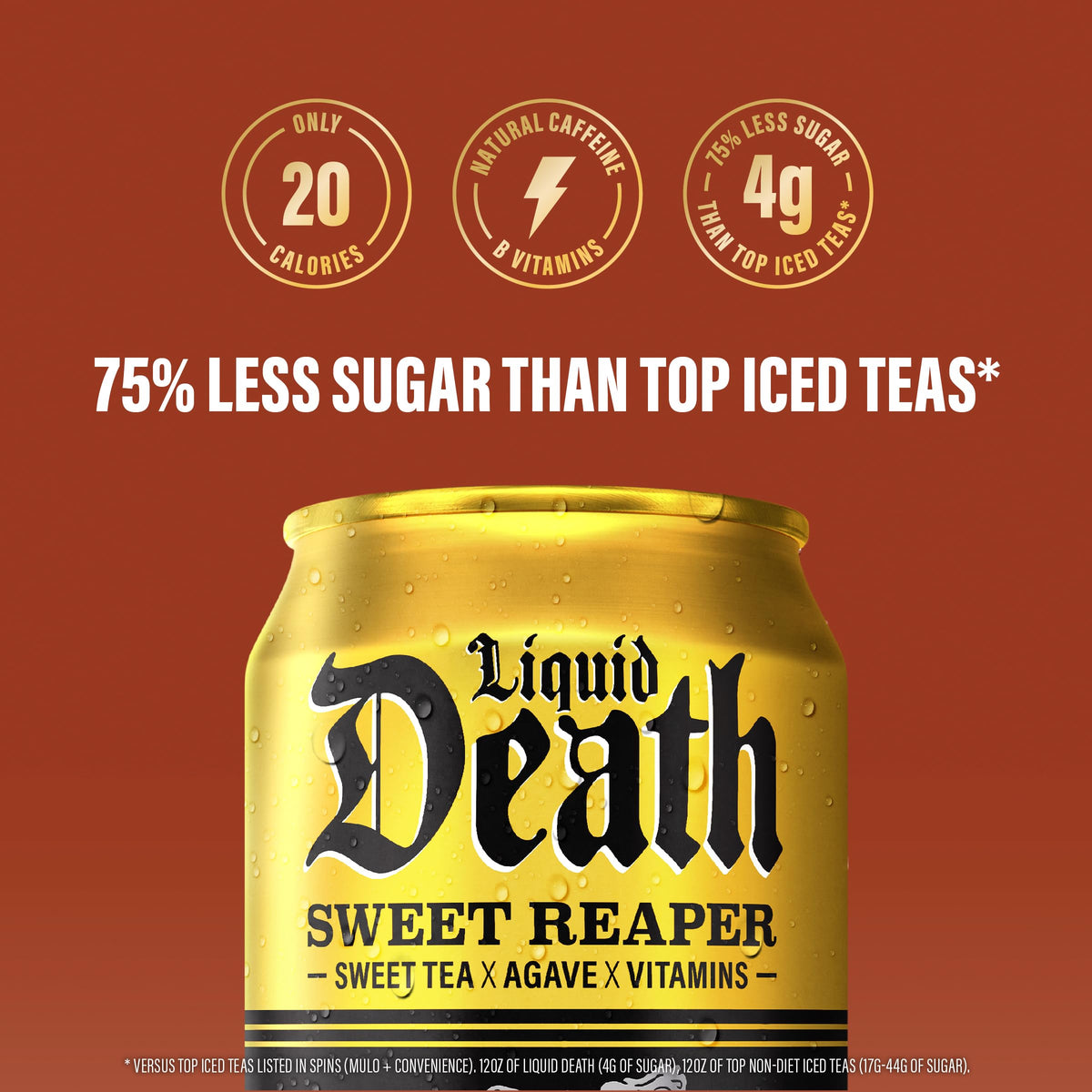 12 pack of Liquid Death Sweet Reaper ready for on the go refreshment
