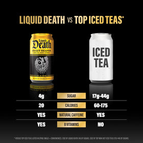 Recyclable aluminum can of Liquid Death Sweet Reaper