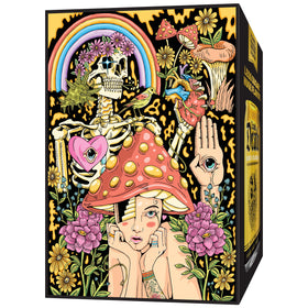 Liquid Death Mango Chainsaw brand art highlights natural flavor and eco-friendly vibe.