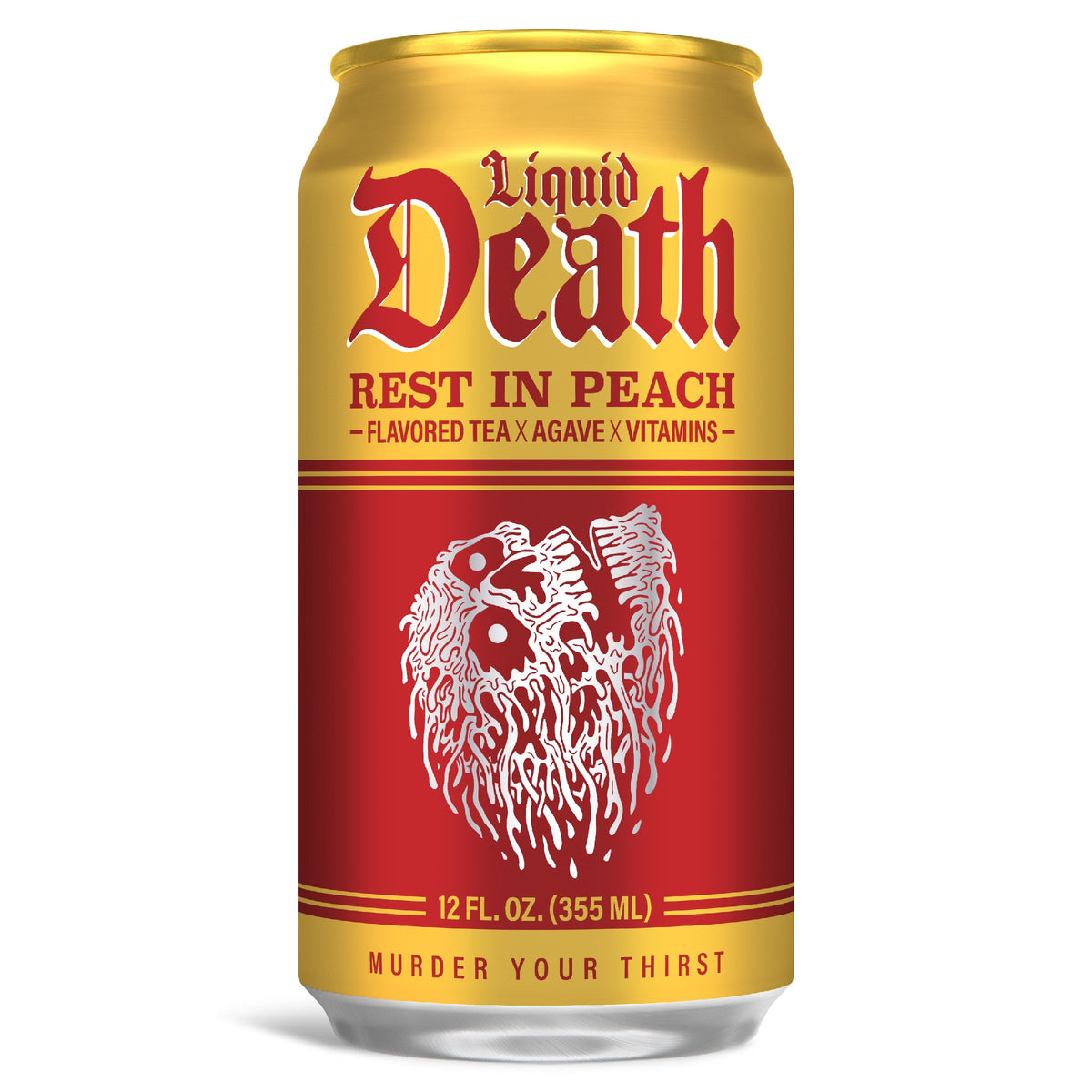Liquid Death Rest In Peach pack 12 emphasizes value and convenient on-the-go hydration