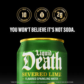 Liquid Death Root Beer can blends creamy spice notes with a clean, sugar-light profile.