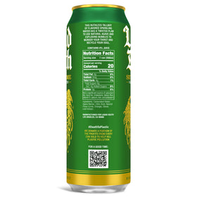 Liquid Death Severed Lime can bubbles close-up highlighting refreshing sparkle.