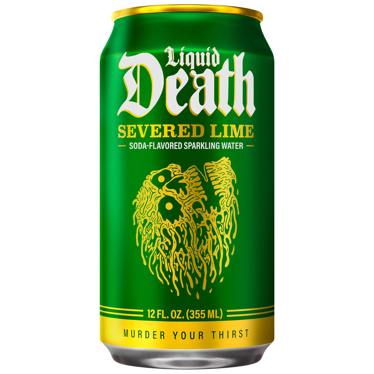 Liquid Death Severed Lime 12-pack cans ready for shareable gatherings.