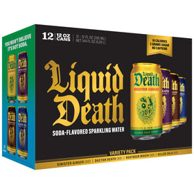 Liquid Death Sinister Ginger can for bold flavor with 2g sugar
