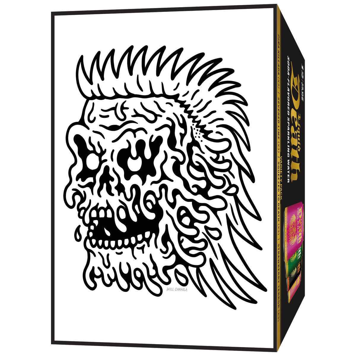 Liquid Death 12-pack image shows value-packed, recyclable cans for eco-conscious refreshment.