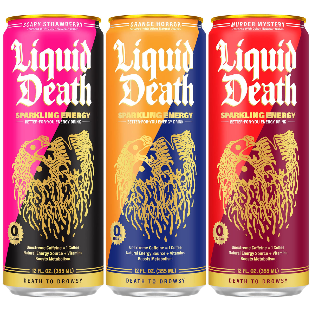 Liquid Death Sparkling Energy Orange can ideal for quick focus on the go.