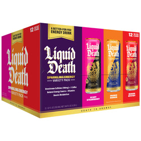 Liquid Death Sparkling Energy Strawberry can offers a refreshing, zero-sugar boost for busy days.