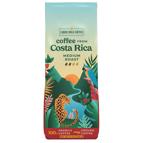 Liquid Gold Coffee Costa Rica single-origin bag ready for fresh mornings.