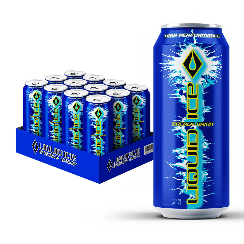 Liquid Ice Arctic Berry bottle for on-the-go energy and focus.