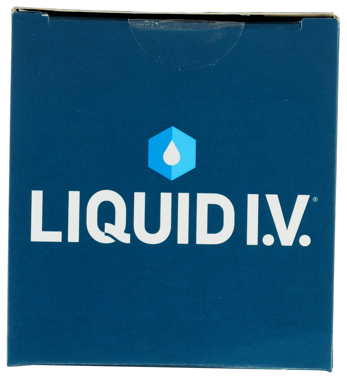 Glass with Liquid I.V. Strawberry Hydration Electrolyte drink after activity.