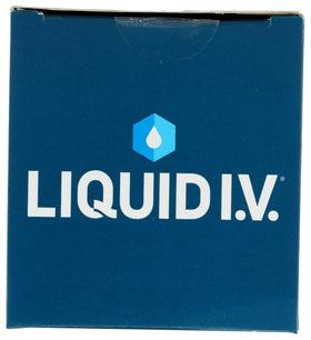 Glass with Liquid I.V. Strawberry Hydration Electrolyte drink after activity.