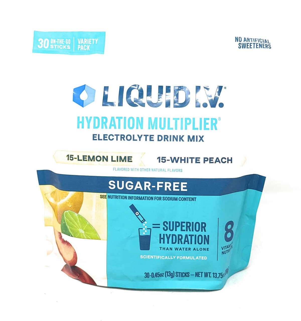 Liquid I.V. Sugar Free Variety Pack box shown for on-the-go hydration.