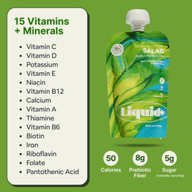 Liquid Plus veggie-fruit-blend-ingredients showcase 13 veggies and fruits.