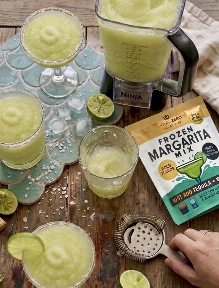 Liquid Zero Cheat Day texture-smooth freeze showing creamy, bite-free margarita texture.