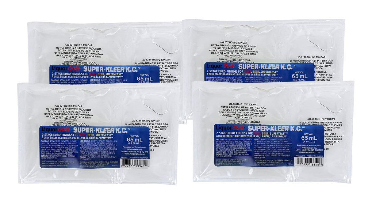 Liquor Quik Super-Kleer KC Finings bottle clarifying beer and wine.