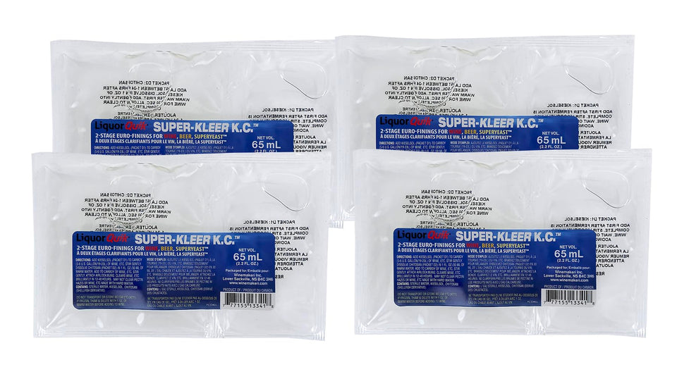 Liquor Quik Super-Kleer KC Finings bottle clarifying beer and wine.