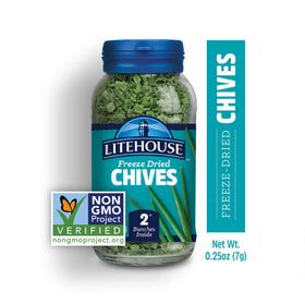 Litehouse Freeze Dried Chives in scrambled eggs enhances aroma.