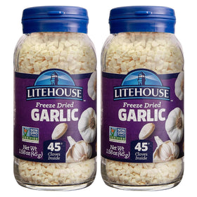 Litehouse Freeze Dried Garlic bottle 2-pack for pantry-ready flavor boost.