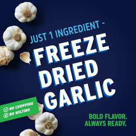 Litehouse Freeze Dried Garlic jar on shelf provides convenient seasoning anytime.