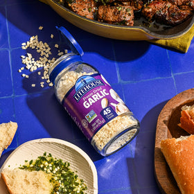 Litehouse Freeze Dried Garlic label shows gluten-free and keto-friendly.