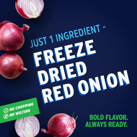 Litehouse Freeze Dried Red Onion pour highlights quick seasoning without chopping.