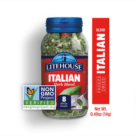 Litehouse six-pack display of Italian herb blend for easy shopping