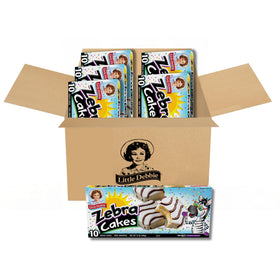 Little Debbie Zebra Cakes pack shot with six boxes for easy sharing and snacks.