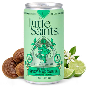 Little Saints Spicy Margarita bottle with bold citrus aroma and zero alcohol