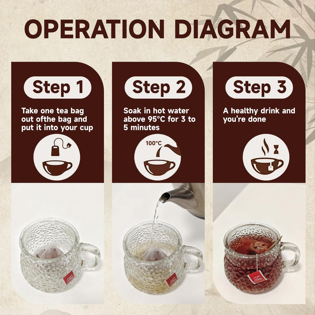 Liuhbn Ginseng Eight Treasures Tea red dates and goji close-up suggesting natural sweetness.