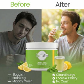 LIV MATTE Yerba Mate Instant Tea Lemon energy-boosting drink for workouts