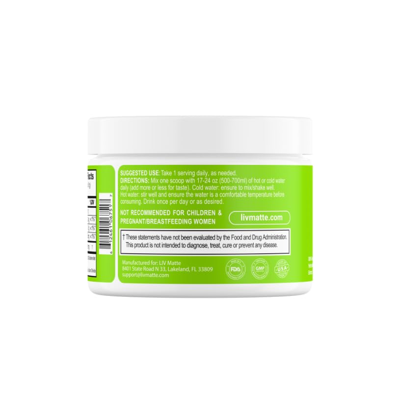 LIV MATTE USA-made seal paired with active lifestyle imagery for dependable energy