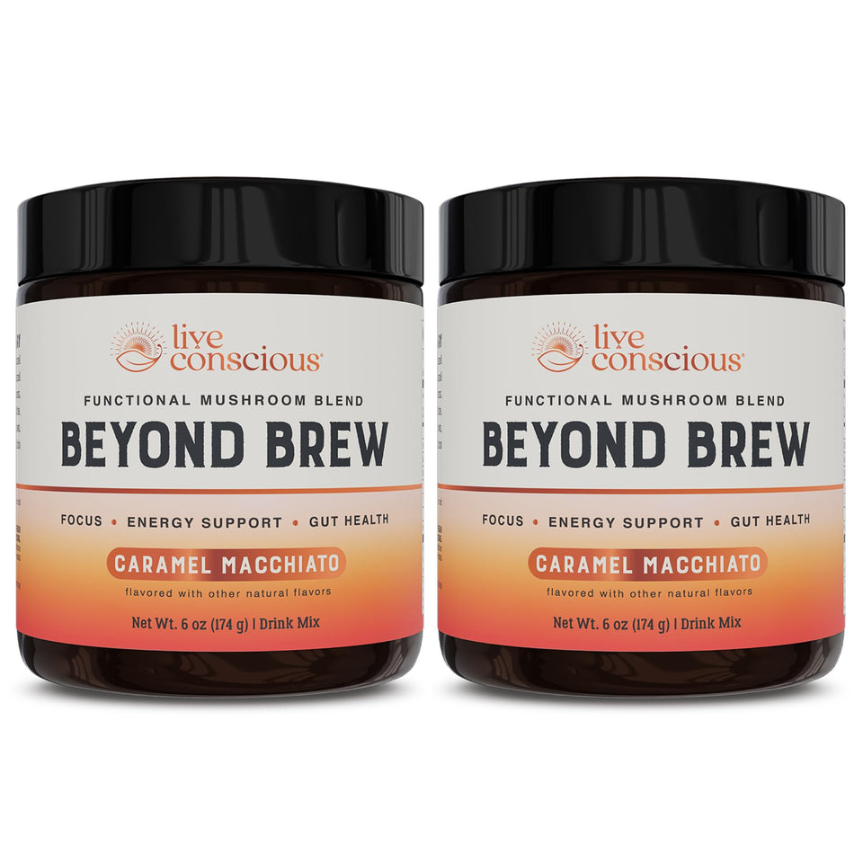 Live Conscious Beyond Brew caramel macchiato pack for daily energy
