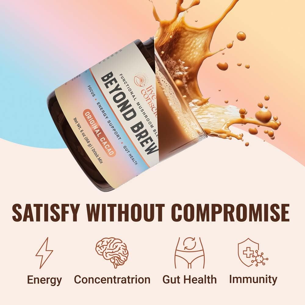 Live Conscious Beyond Brew cacao cinnamon ginger flavor profile reminder