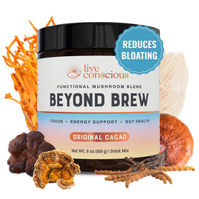 Live Conscious Beyond Brew packaging view for a premium coffee alternative