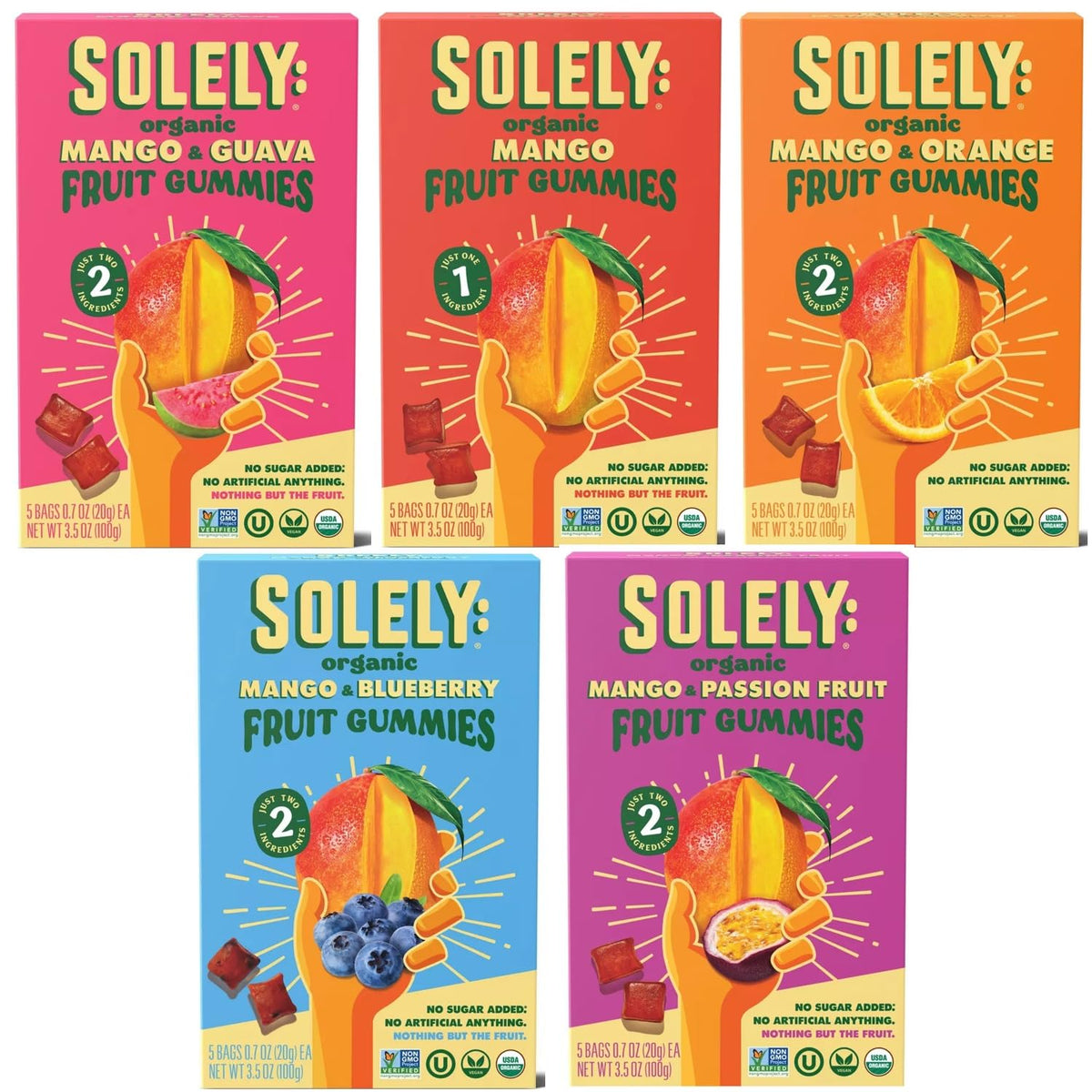 LIVEBEAR Solely fruit gummies variety pack for convenient, tasty snacking