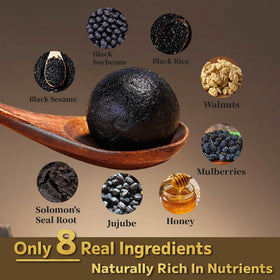 LIVEEN Black Sesame Ball texture close-up reveals a moist, tender bite.