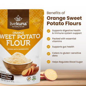 LiveKuna sweet potato pancake mix for fluffy, nutrient-rich breakfasts.