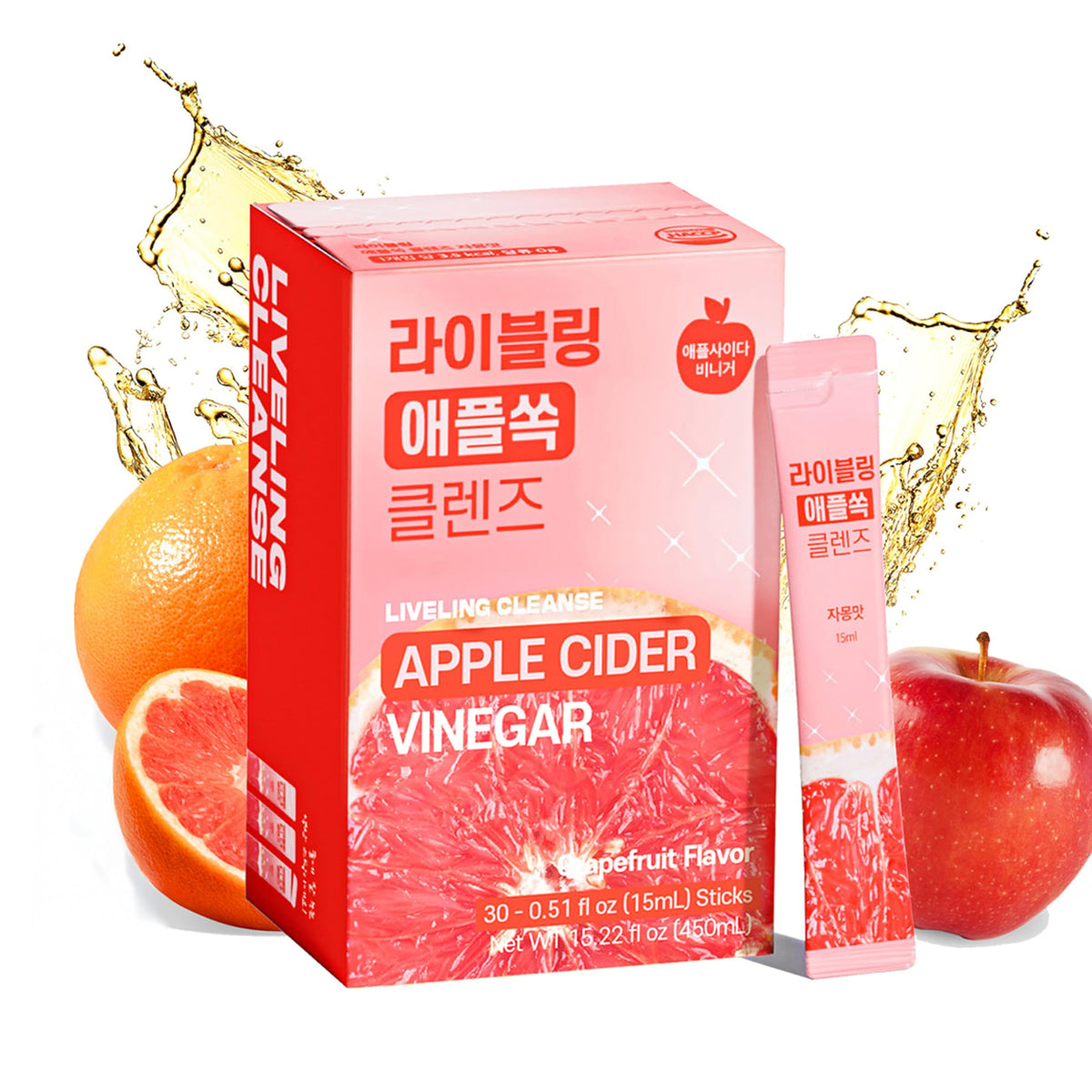 Liveling Apple Cider Vinegar Stick Grapefruit on-the-go for digestion-friendly hydration